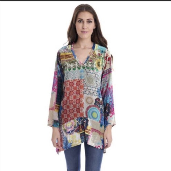 Johnny Was Gigi Velvet Patchwork Tunic - Picture 7 of 10